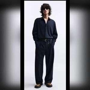 Zara FIRE! NWT! Man Edition Overszied Overshirt in Navy Blue. Sz Md. R2S!!